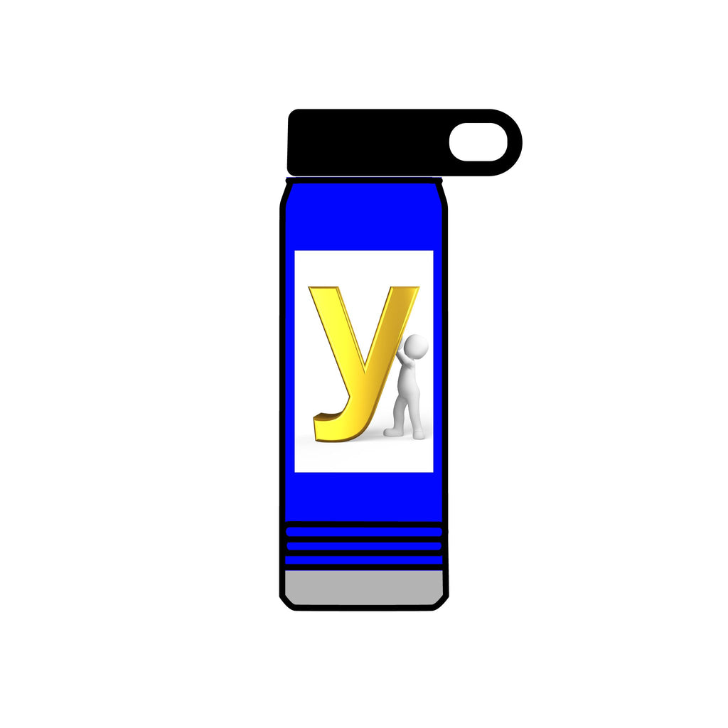 Yellow Letter Y with Figure Water Bottle | 20oz