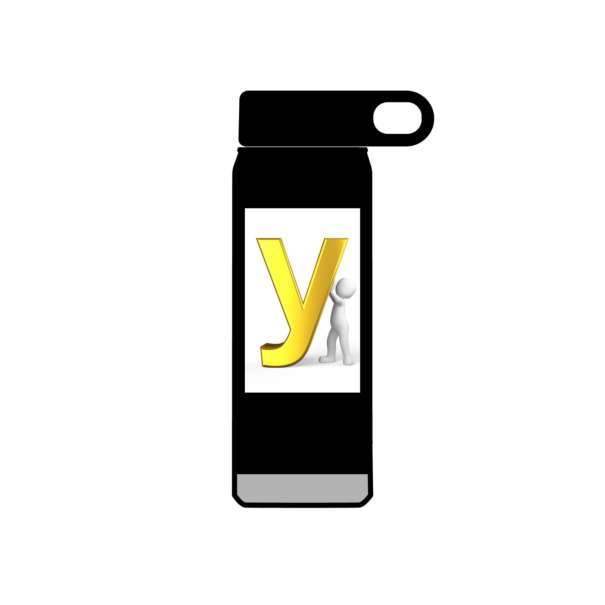 Yellow Letter Y with Figure Water Bottle | 20oz