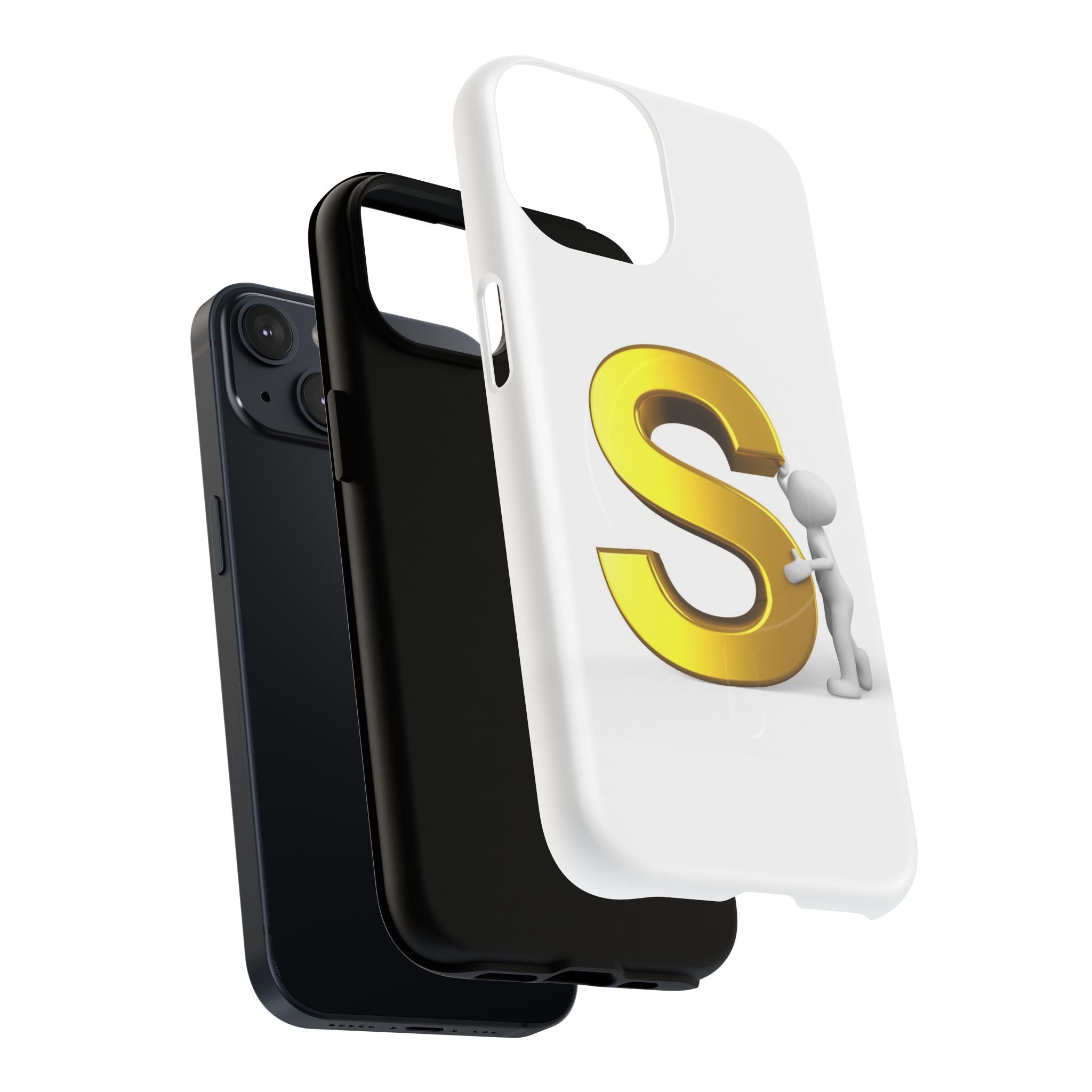 Gold Letter S Monogram Phone Case | Tough Magnetic Case