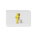 Golden Letter F with Cartoon Figure fitted crib sheet | Baby Nursery Bedding