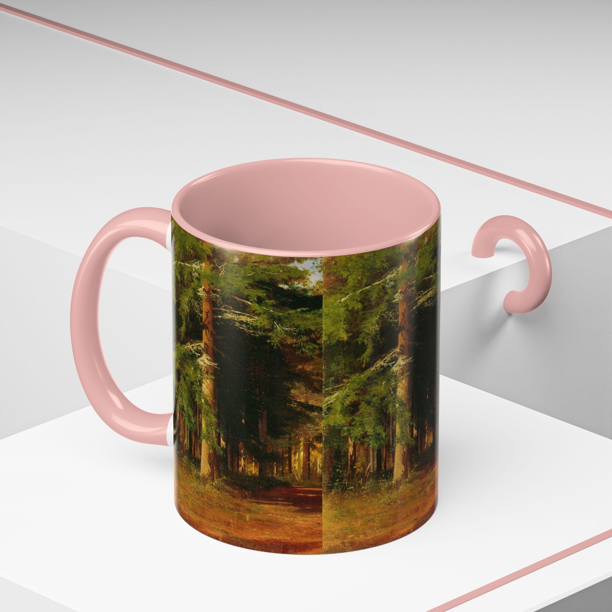 Waldweg-Malerei Tasse | Akzent-Kaffeetasse 11oz 15oz