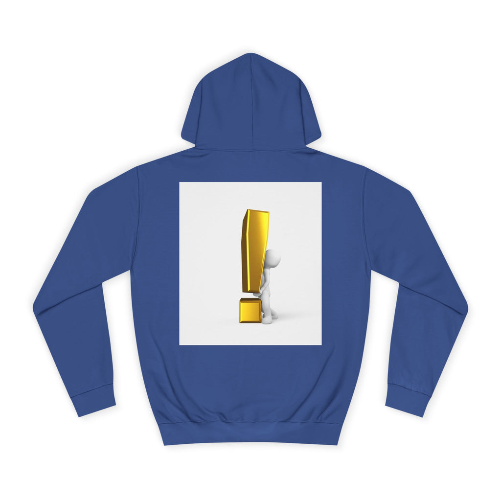 Gold Exclamation Mark Hoodie | Minimal Symbol Sweatshirt