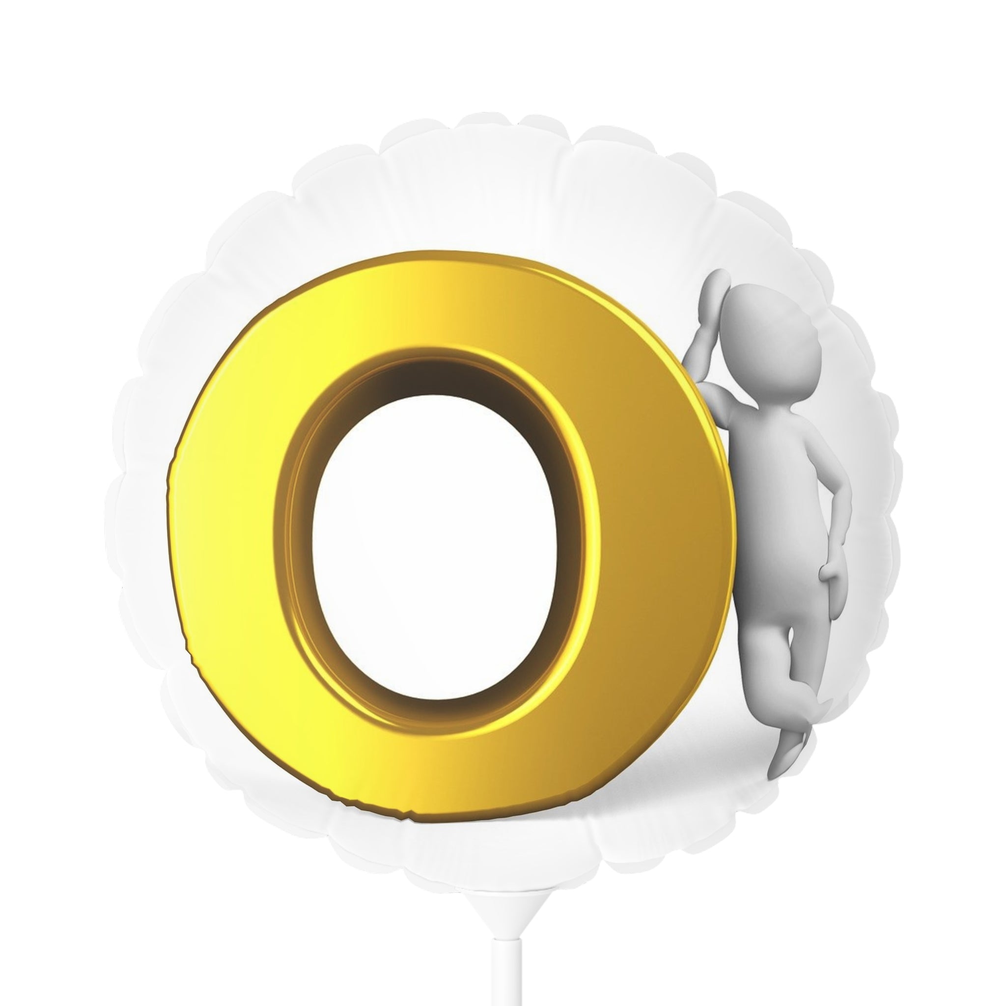 Gold Letter O Balloon 11" Foil Balloon | Round or Heart Shape