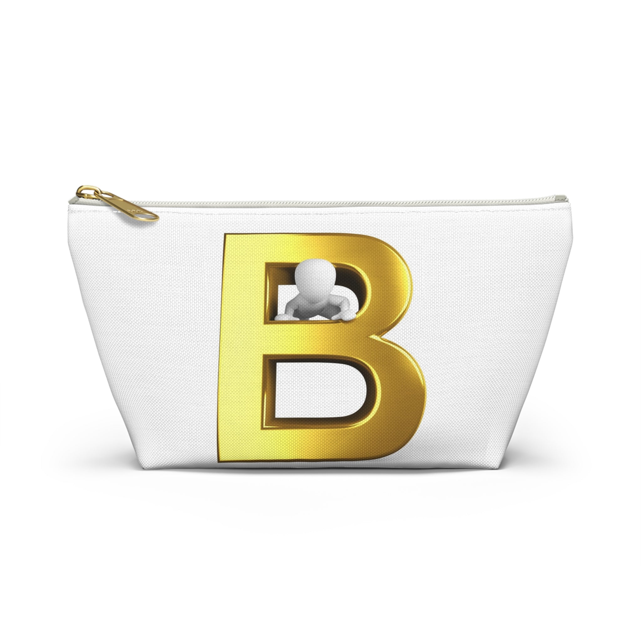 Gold Letter B Initial Accessory Pouch