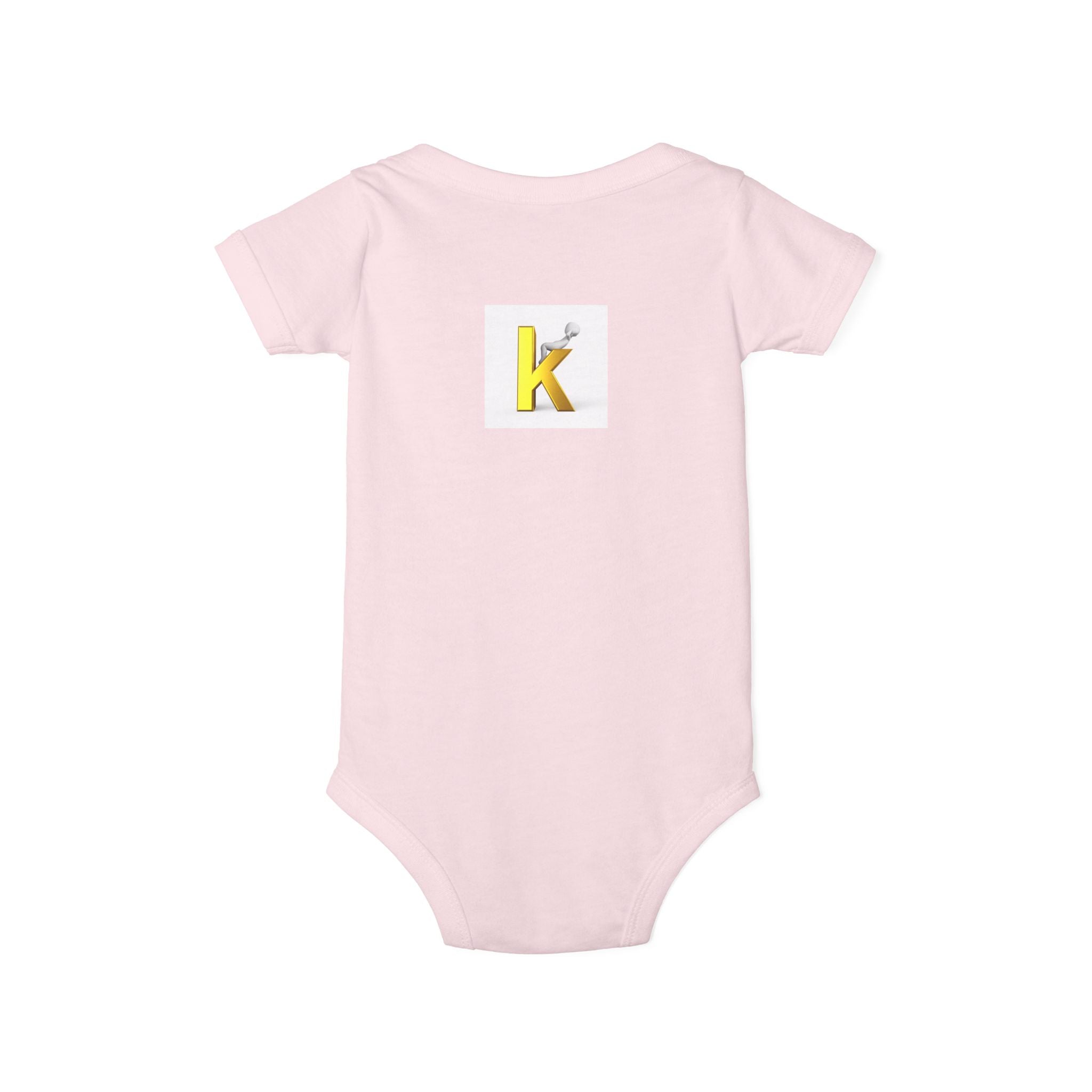 Yellow Letter K Initial Onesie | Infant One Piece