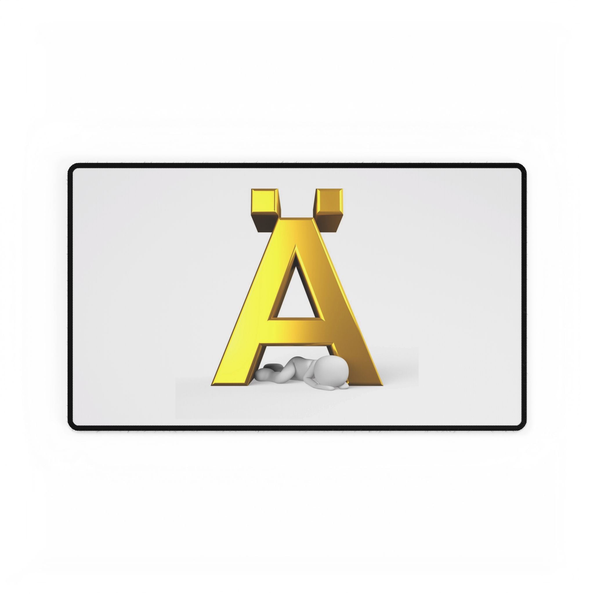 Tapis de bureau Gold Ä Letter Design | Tapis de souris et de clavier typographique