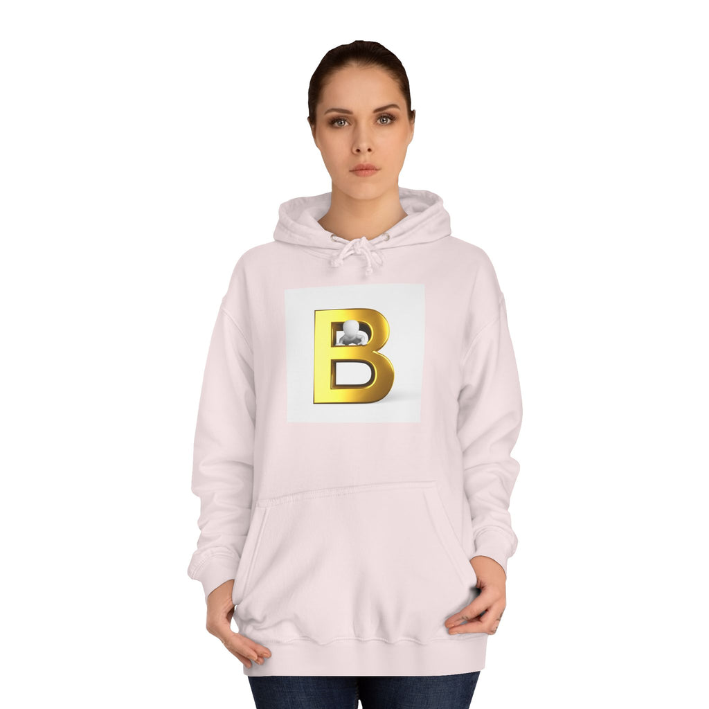 Gold Letter B Hoodie | Monogram Initial Sweatshirt