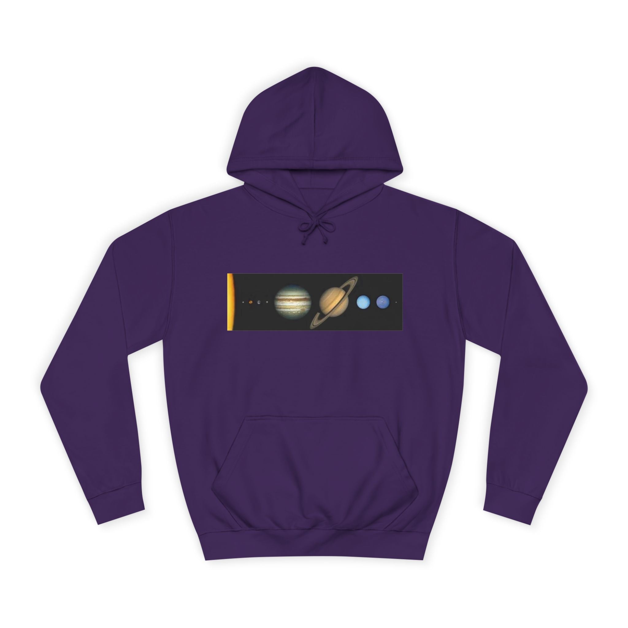 Solar System Planets Hoodie | Saturn Jupiter Earth Mars Nebula Design
