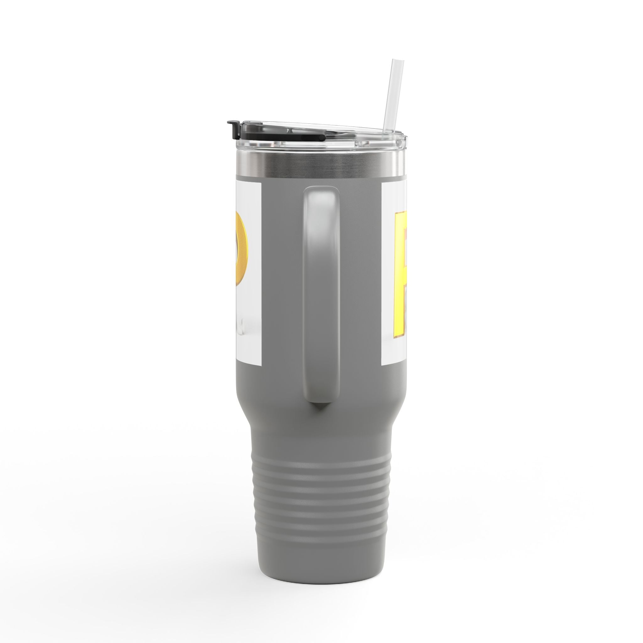 Gold Letter P Monogram Travel Mug | 40oz Insulated Tumbler