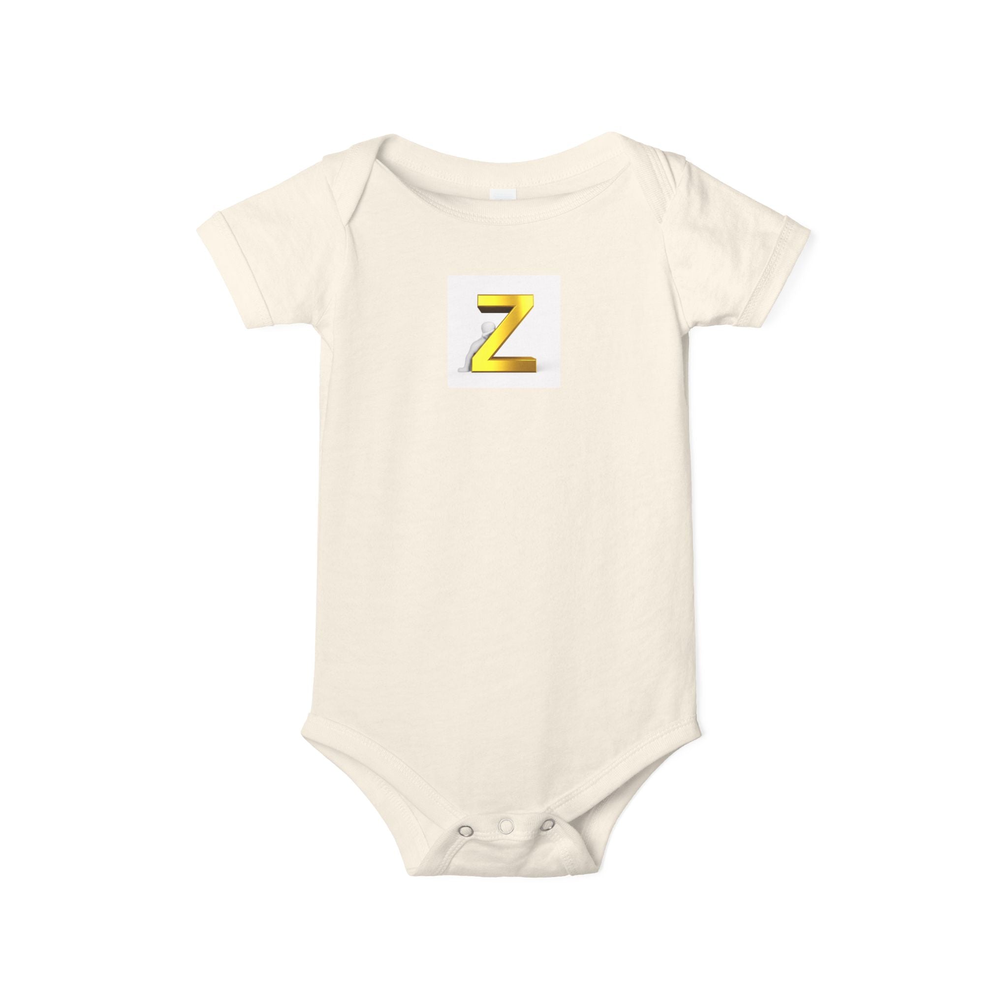 Body pour bébé avec lettre Z dorée | Body monogramme pour bébé