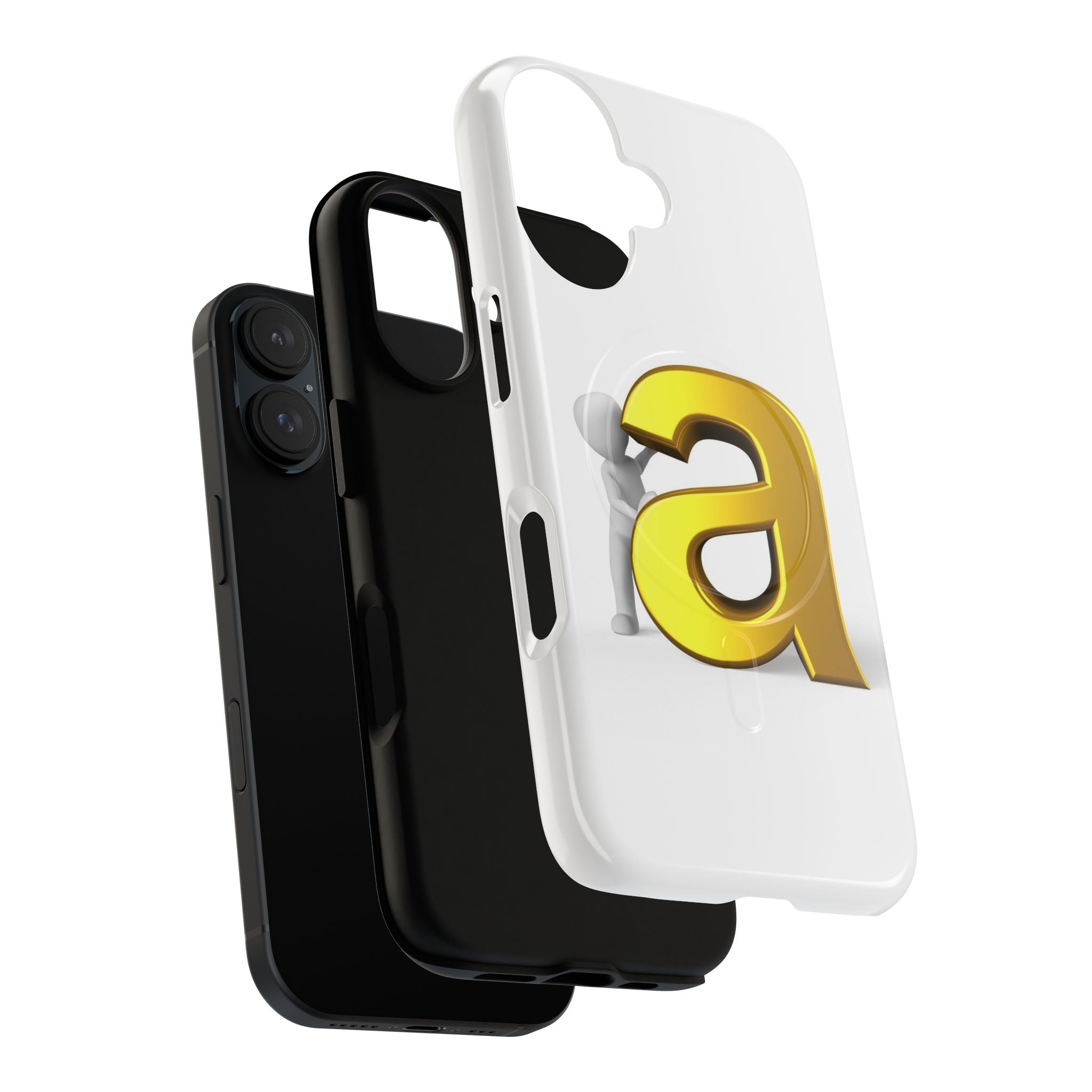 3D Gold Letter A Phone Case | Tough Magnetic Case