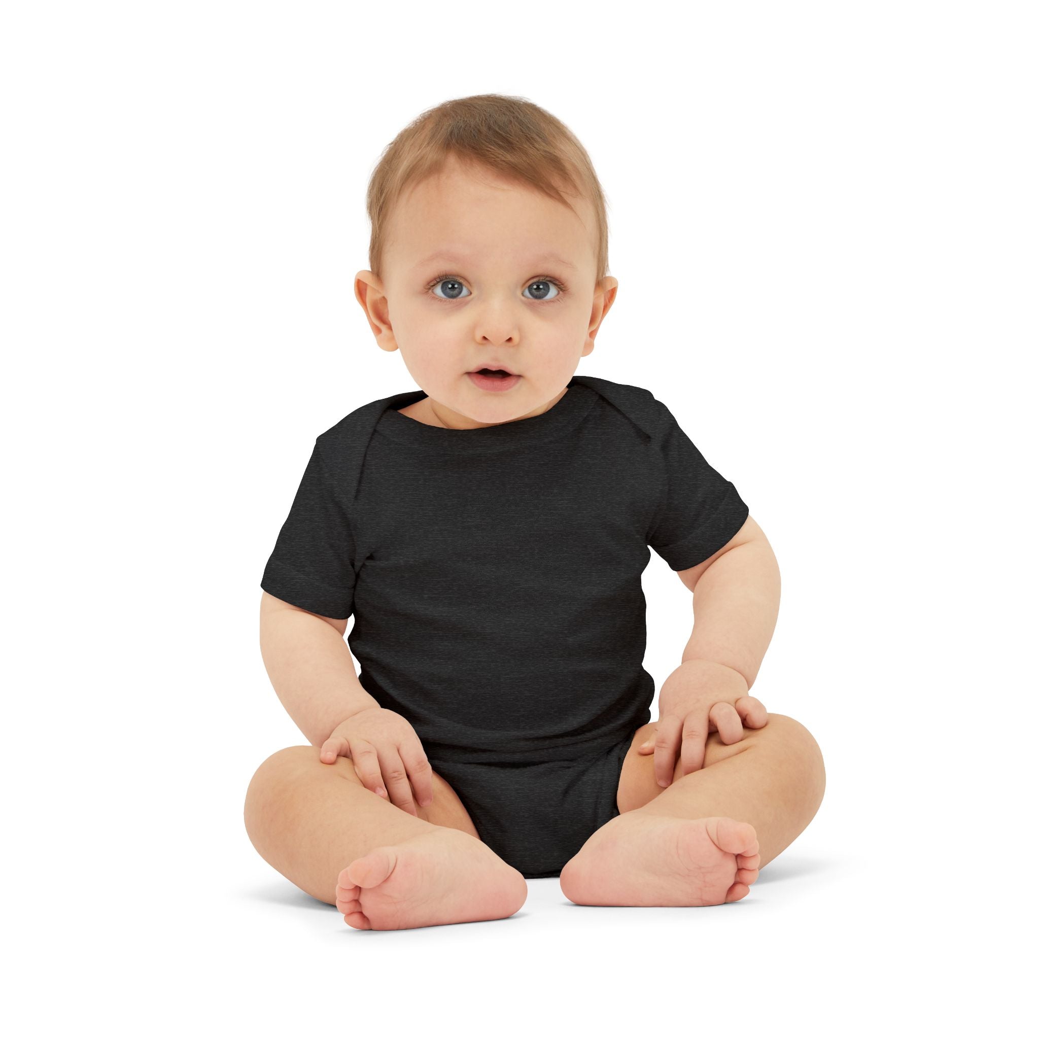 Minimal Dotted Alphabet Infant Onesie | Plain Baby Bodysuit