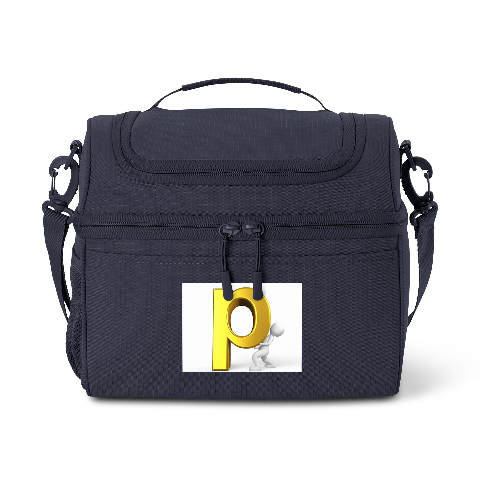 Yellow Letter P Character Cooler Bag | Initial Monogram Cooler Bag