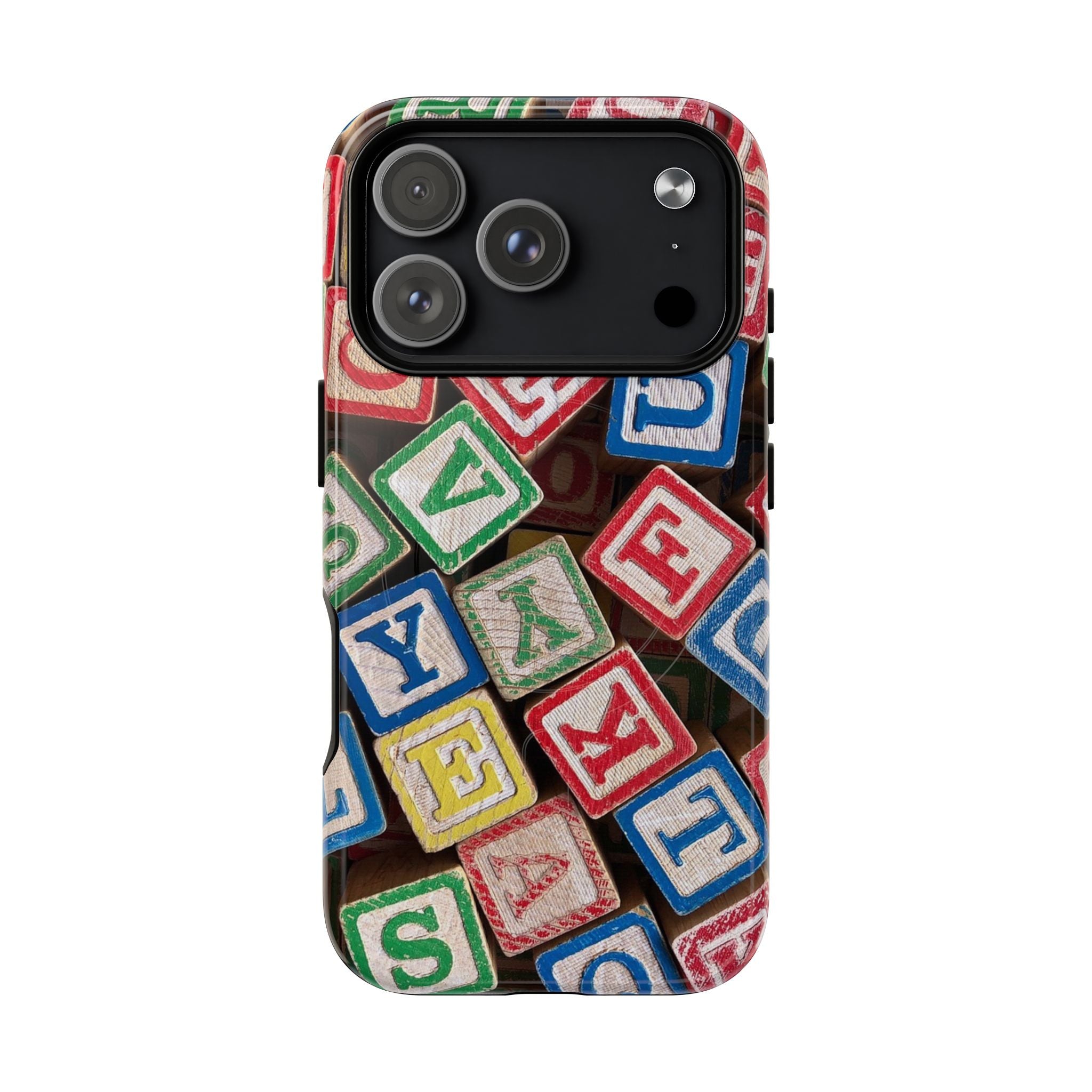 Vintage Alphabet Blocks Phone Case | Tough Magnetic Case