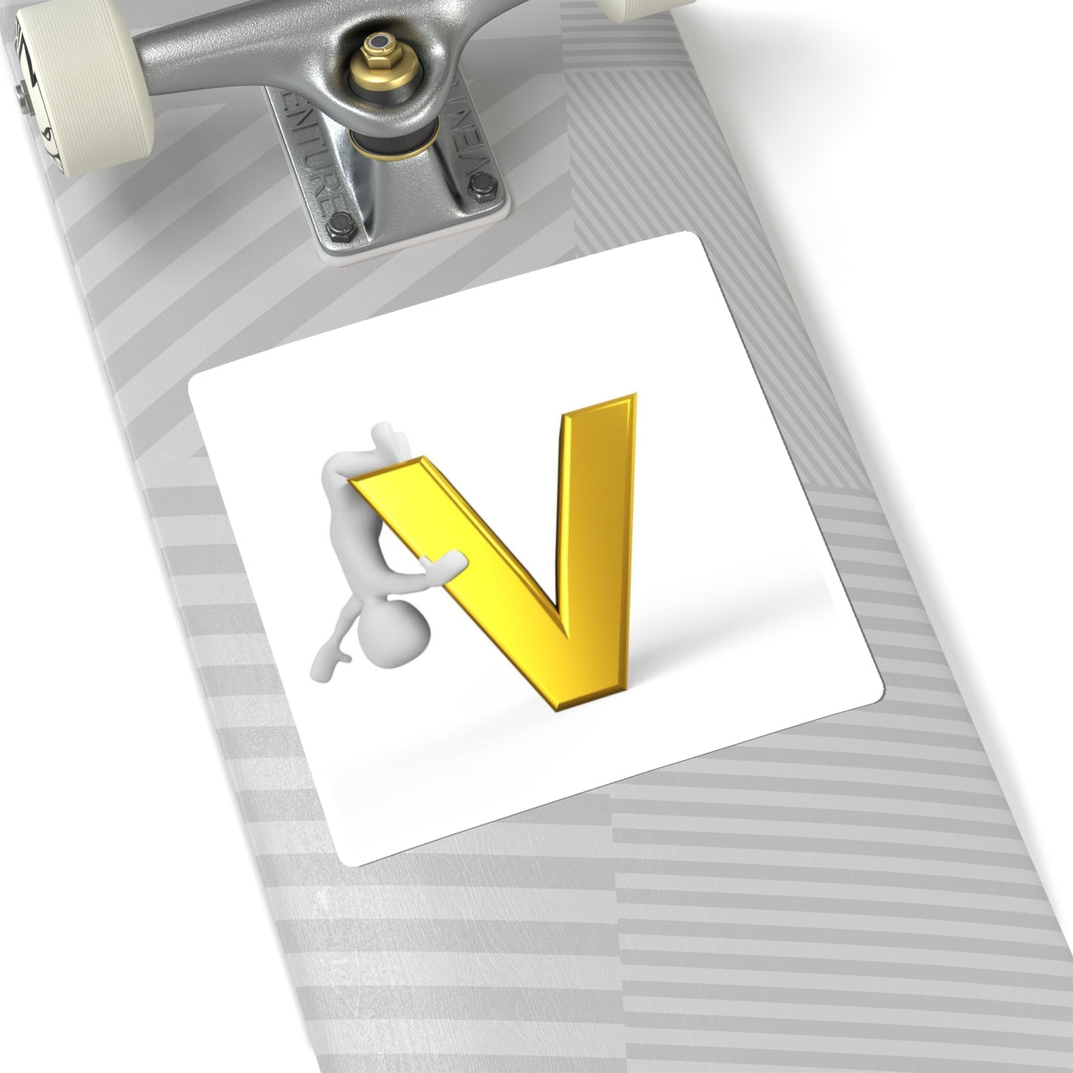 Kiss-Cut Stickers | Gold Letter V