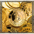Bitcoin Coin Pattern Woven-Style Coverlet