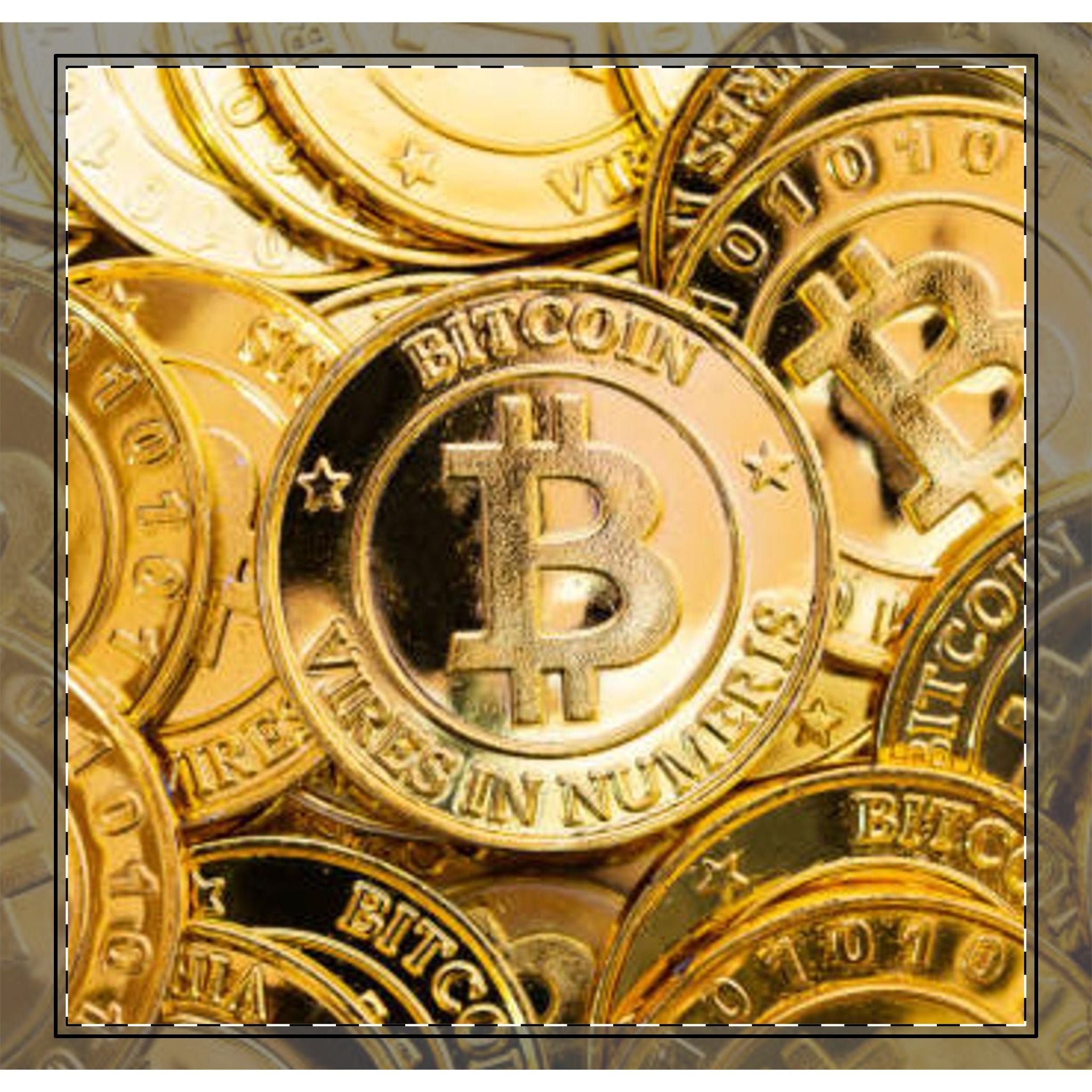 Bitcoin Coin Pattern Woven-Style Coverlet