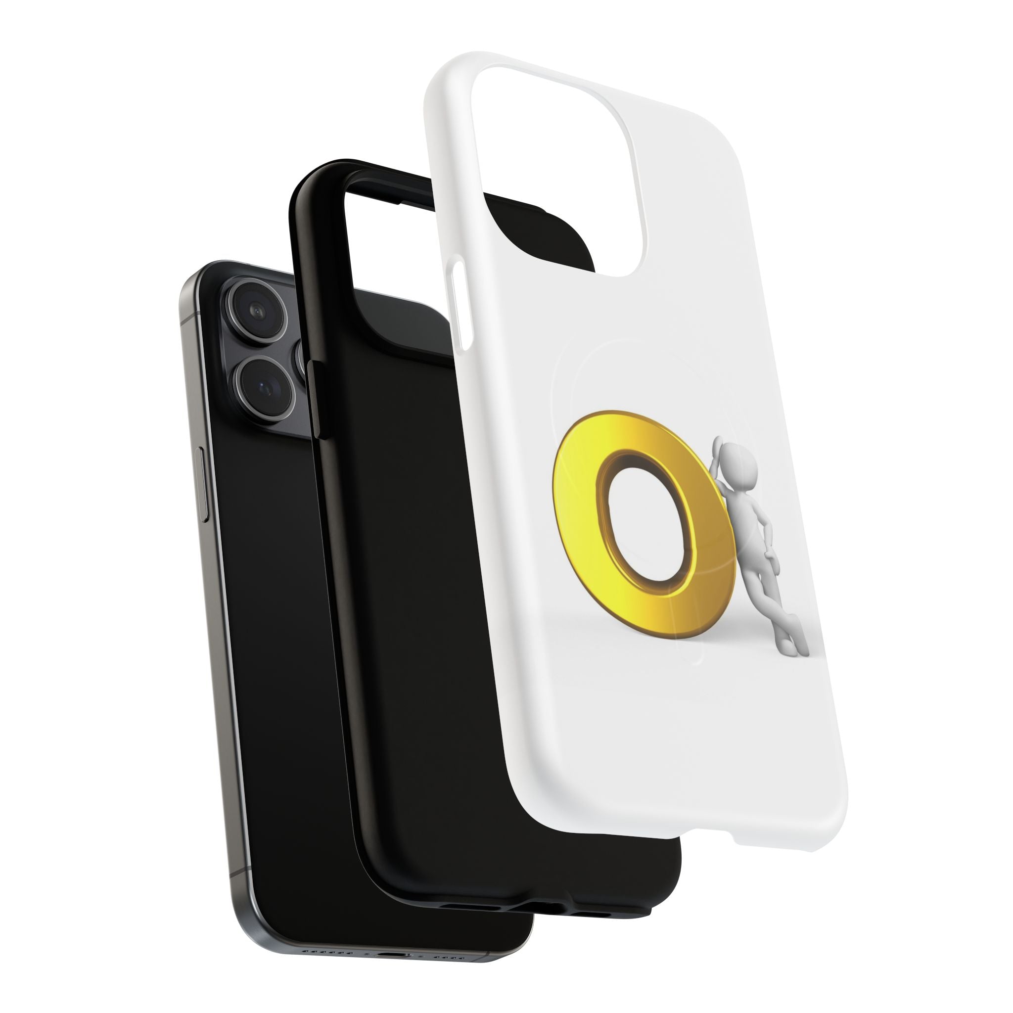 3D Gold Letter O Character phone case | Tough Magnetic Case, magnetic compatible