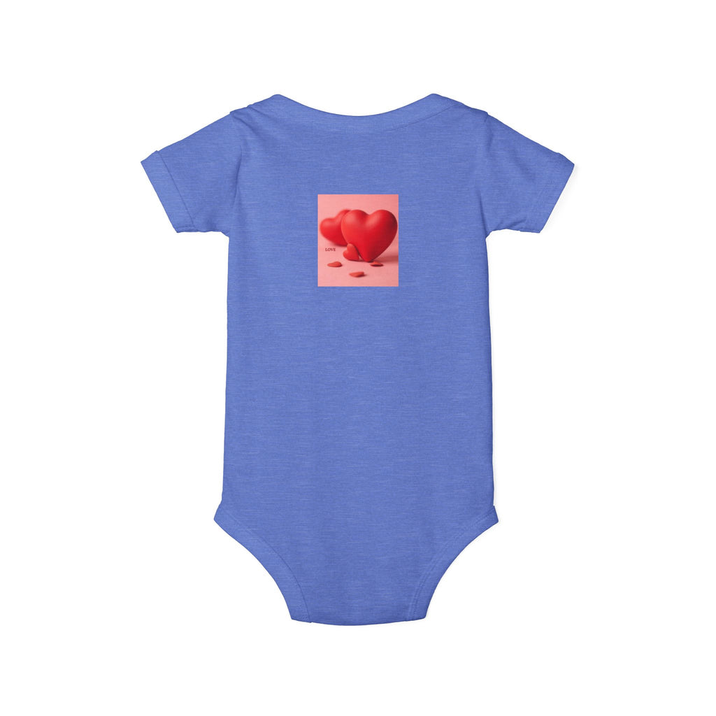 Red Heart Illustration Infant Bodysuit | Cute Valentine Baby Onesie