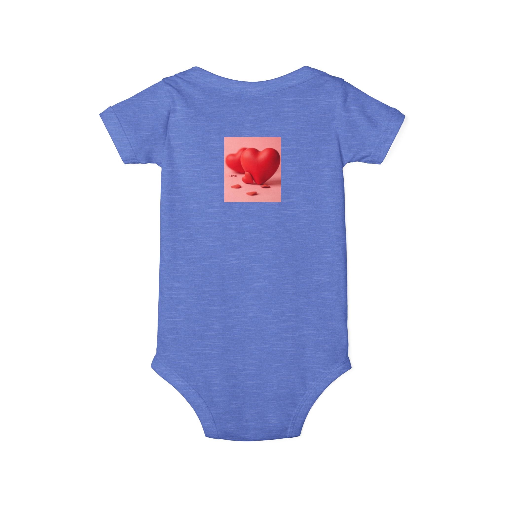 Red Heart Illustration Infant Bodysuit | Cute Valentine Baby Onesie