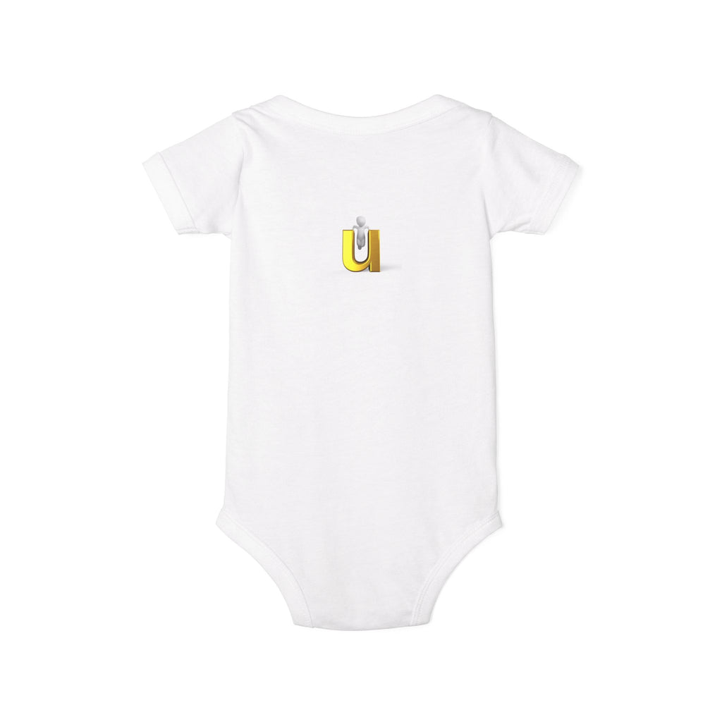 Letter U Sunshine Monogram Infant Onesie | Baby Bodysuit