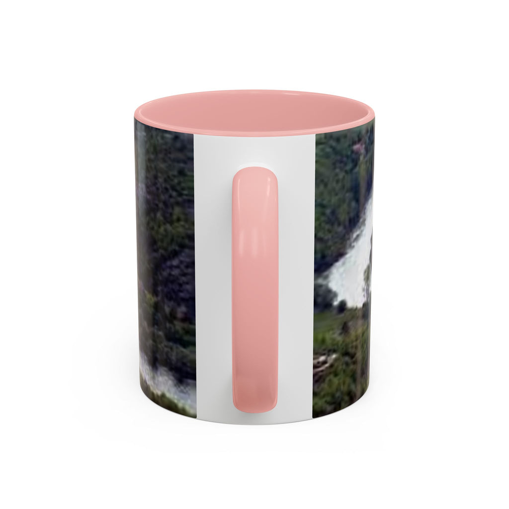 Riverside Landscape Coffee Mug | Accent Black Handle and Rim