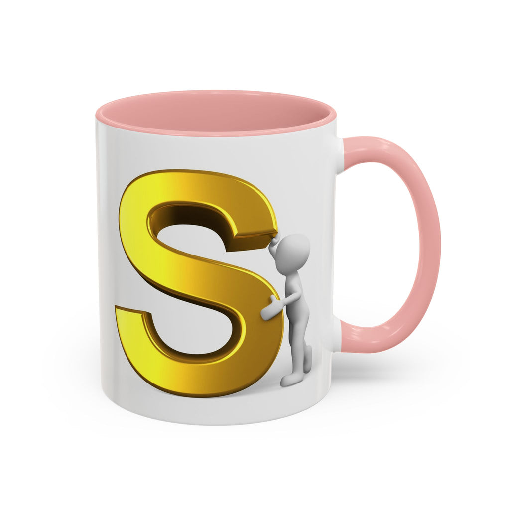Gold Letter S Initial Mug | Accent Coffee Mug