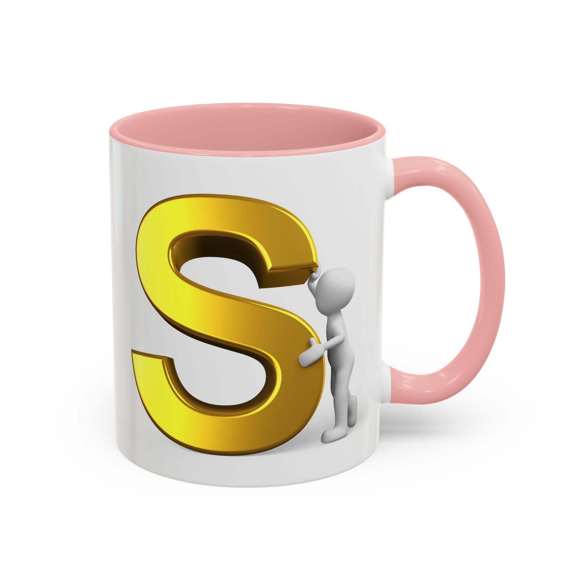 Gold Letter S Initial Mug | Accent Coffee Mug