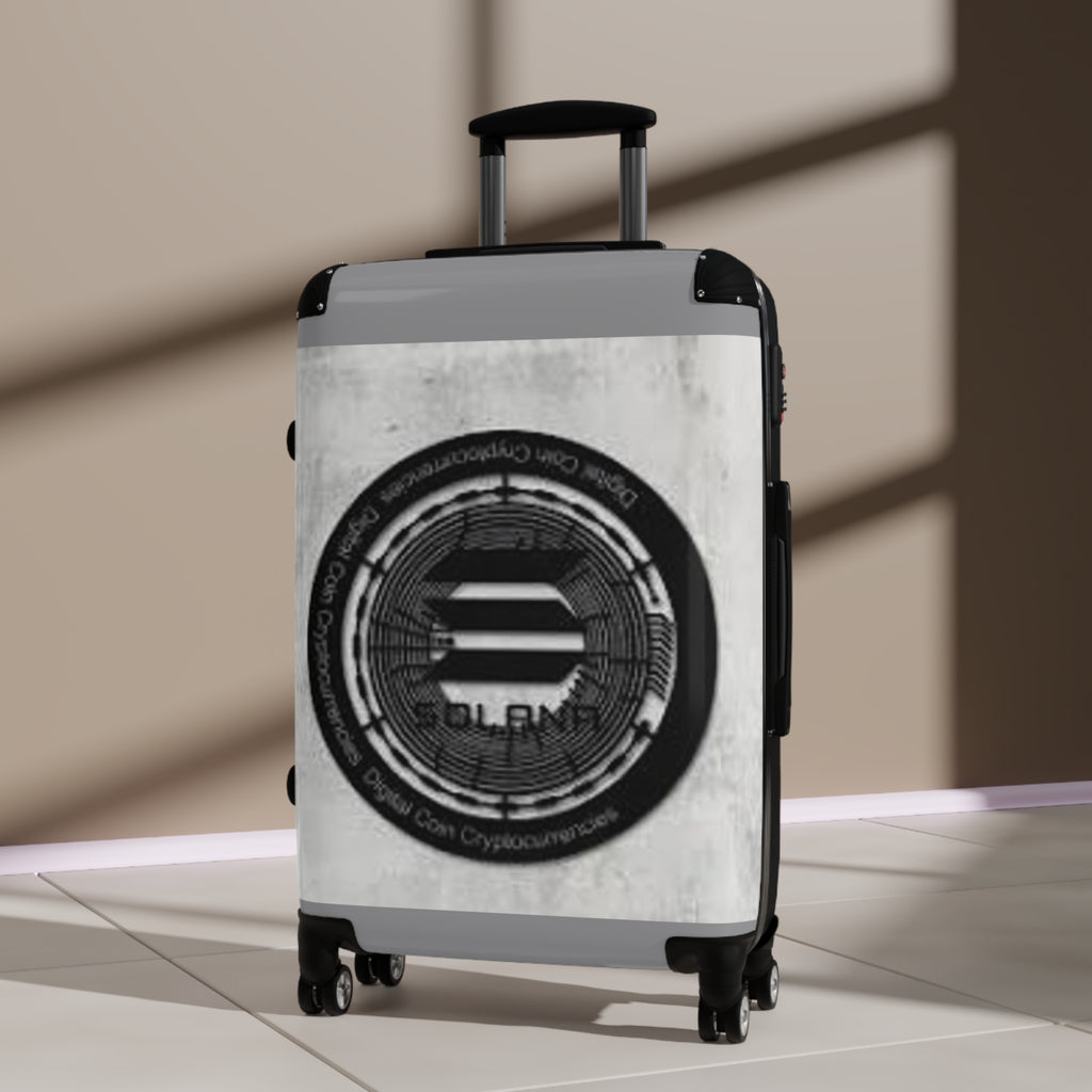 Solana Coin Graphic Suitcase | Cryptocurrency Travel Luggage