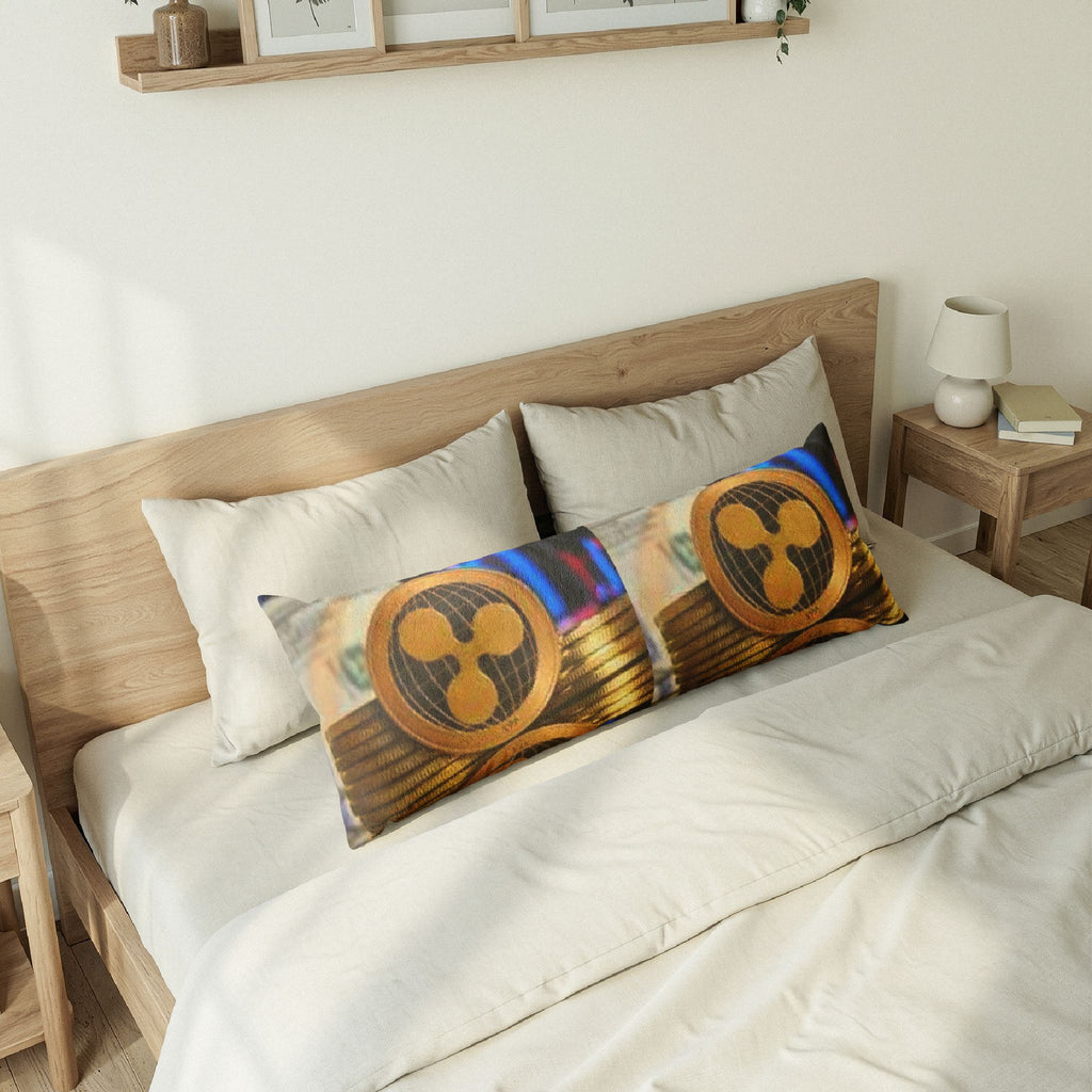 Ripple Crypto Coin print Body Pillow | Ripple XRP design, digital currency decor