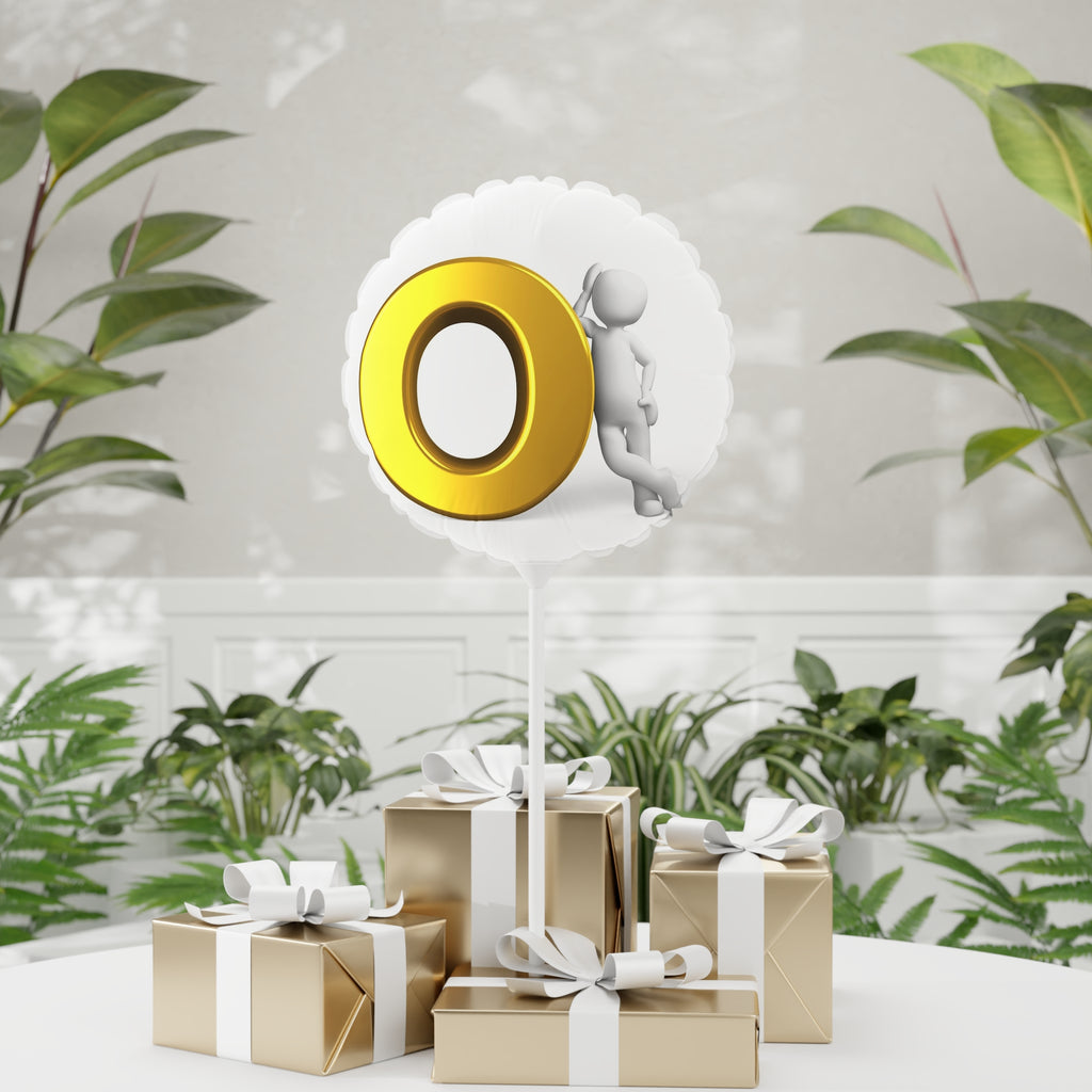 Gold Letter O Balloon 11" Foil Balloon | Round or Heart Shape