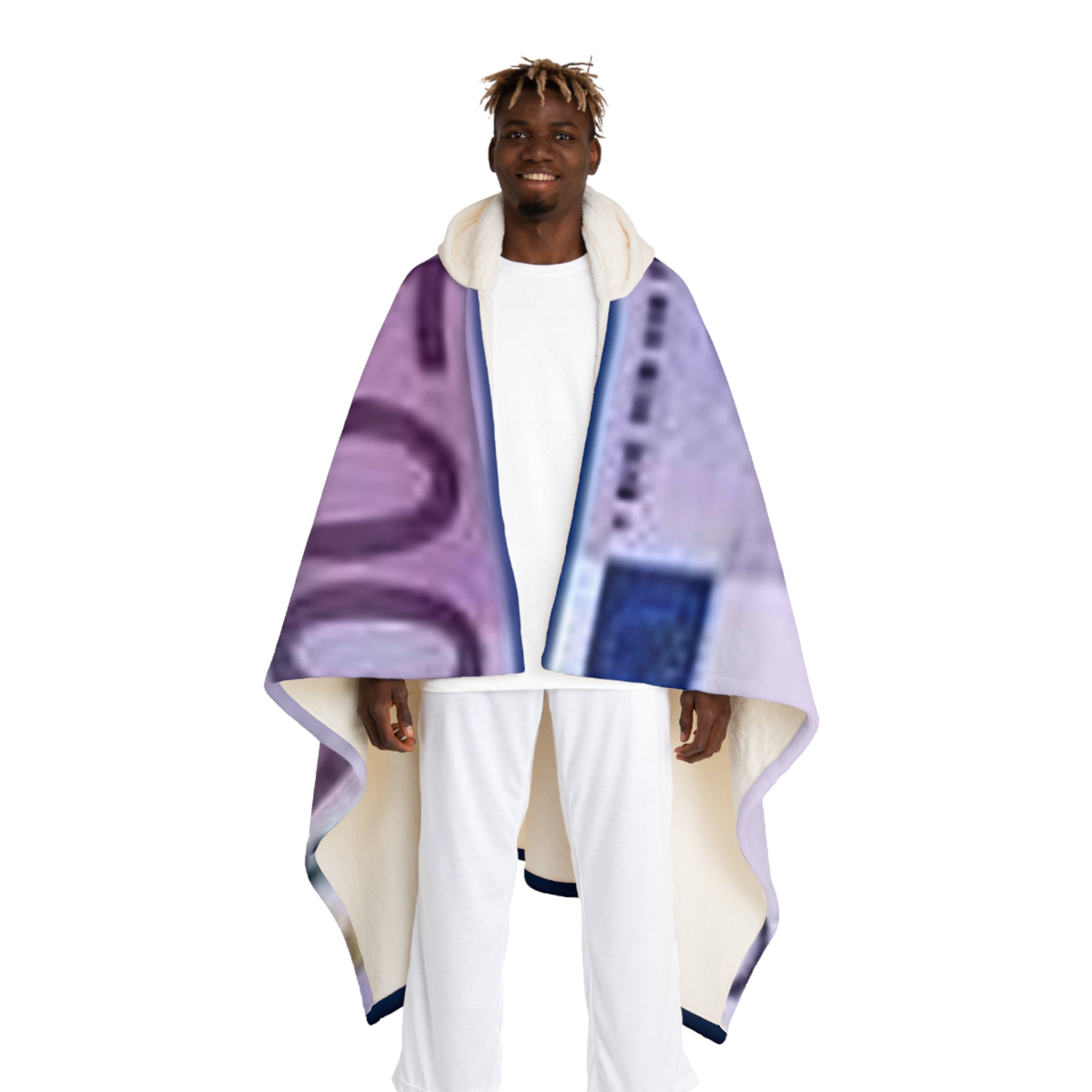 Euro Banknote Hooded Blanket | Money Print Sherpa Fleece