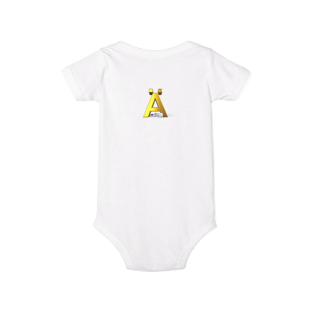 Yellow Letter Ä Baby Onesie | Infant Jersey One Piece