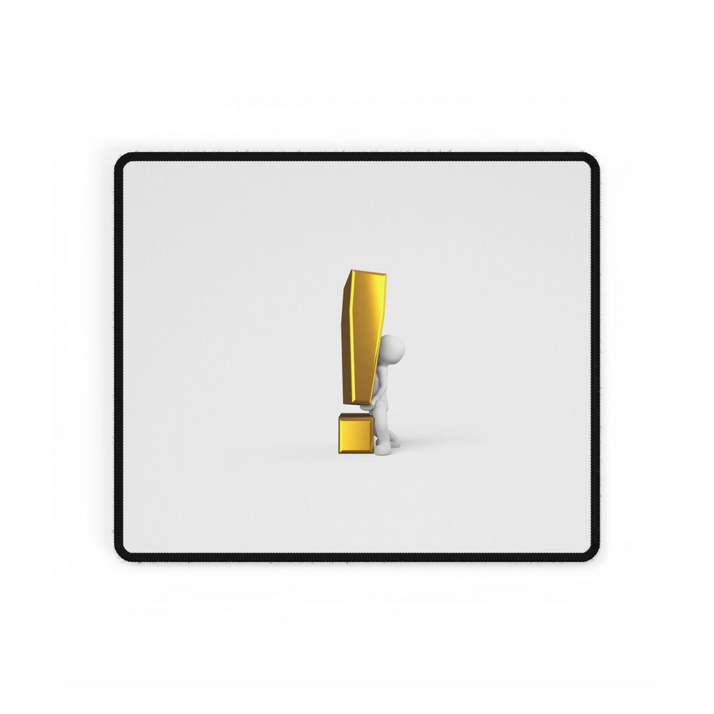Gold Exclamation Mark Desk Mat | Minimalist Office Mouse Pad