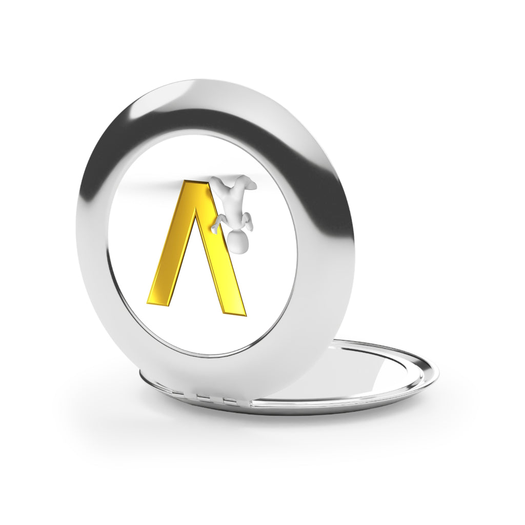 Gold Letter V monogram Compact Travel Mirror | Personalized Initial V compact mirror
