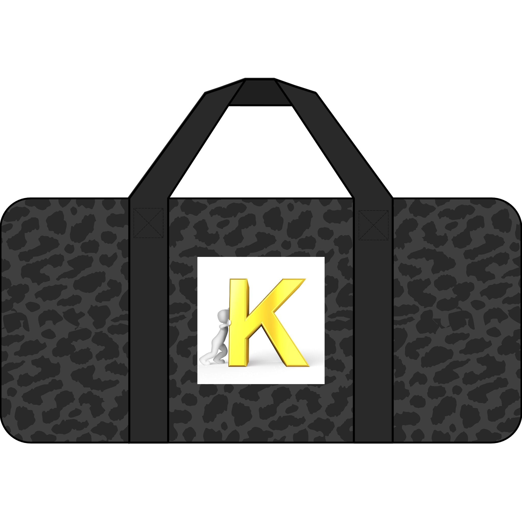 Yellow K Monogram Tripper Duffel Bag | Checker or Camo Strap