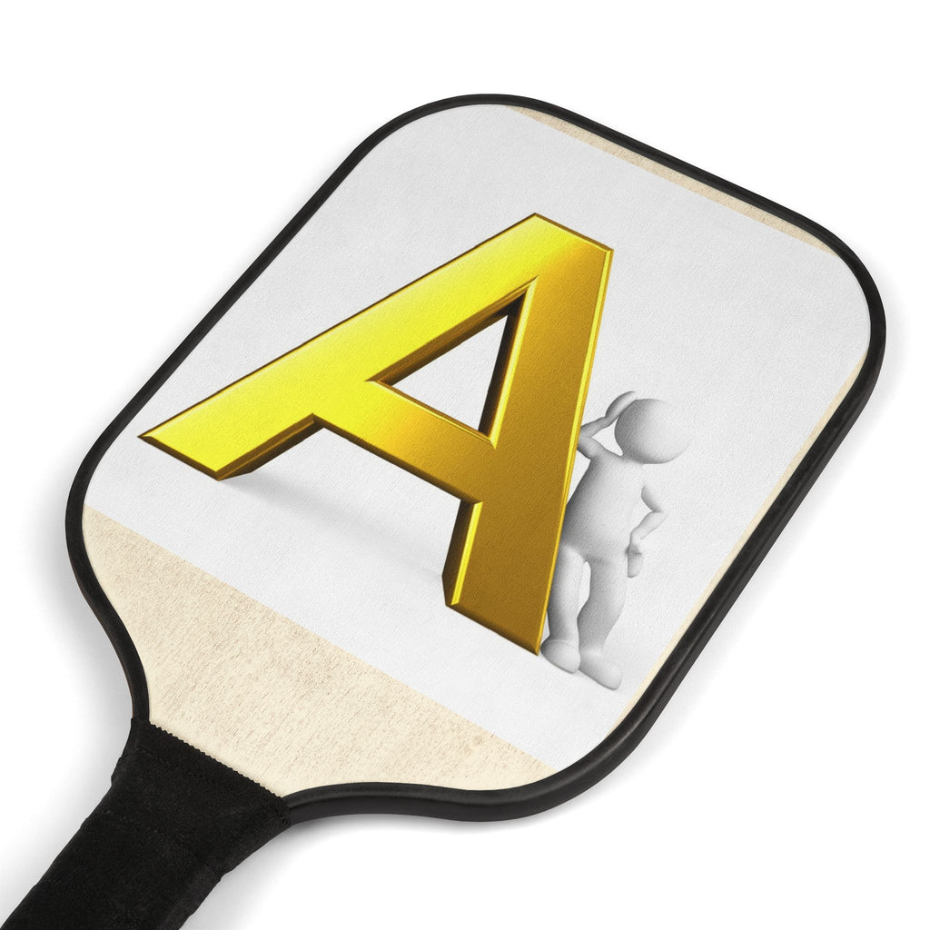 Yellow Letter A graphic Pickleball Paddle Set | Pickleball Kit