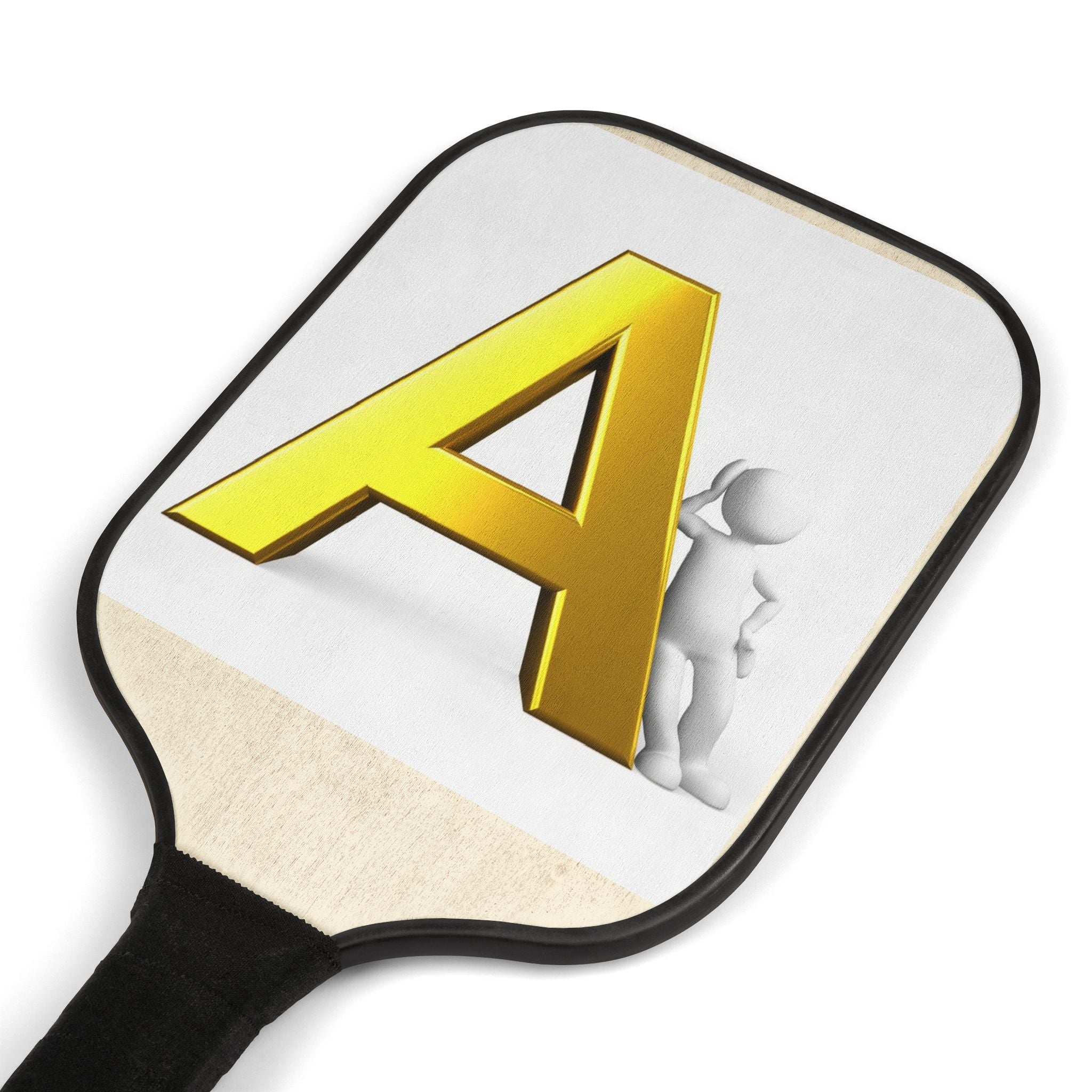 Yellow Letter A graphic Pickleball Paddle Set | Pickleball Kit