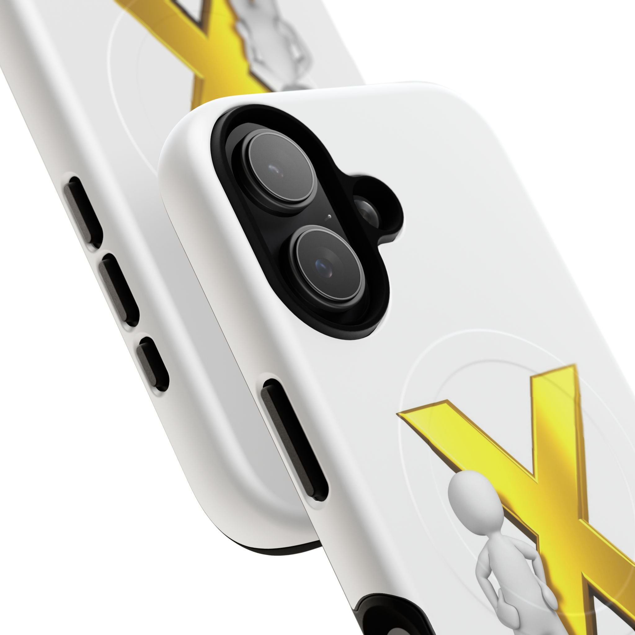 3D Figure with Gold X phone case | Magnetic Tough Case