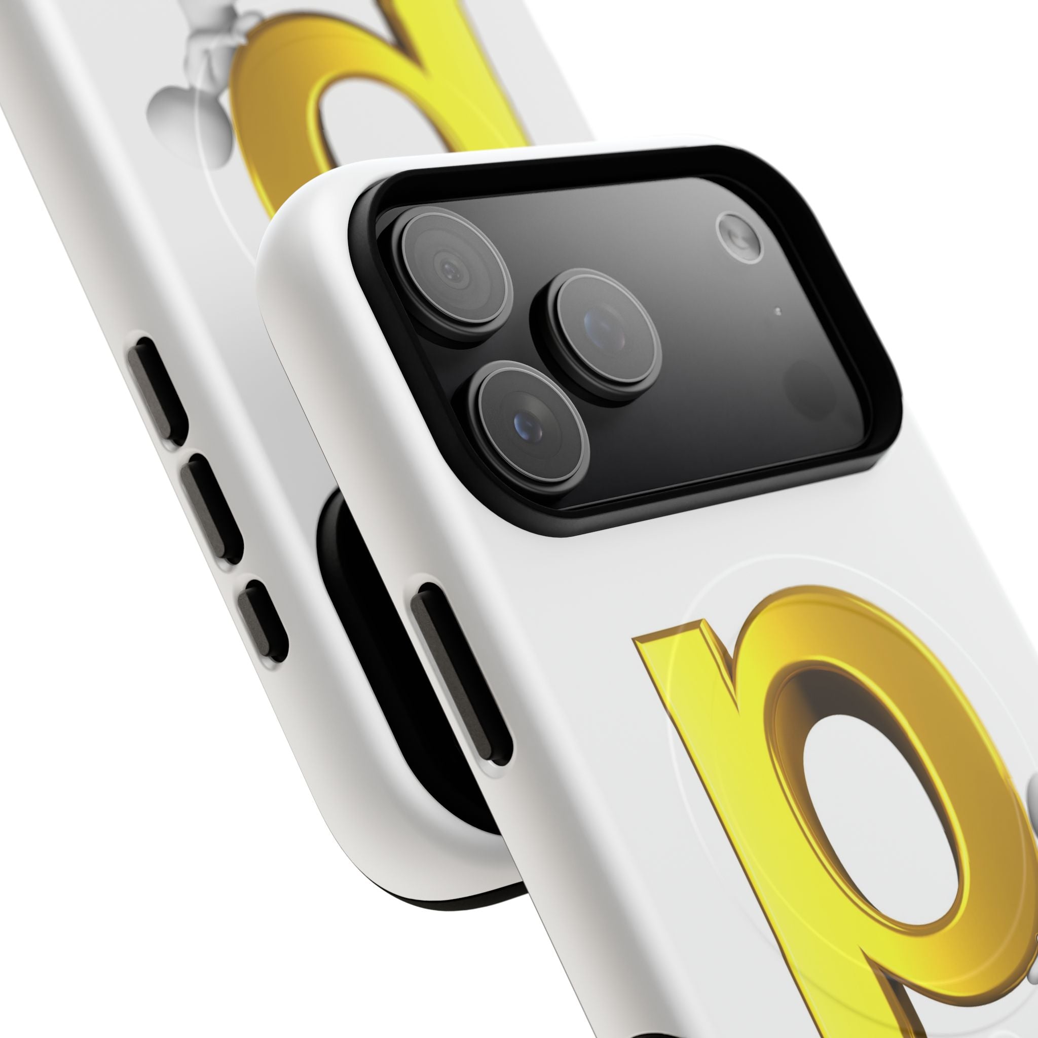 3D Gold Letter P Phone Case | Tough Magnetic Phone Case
