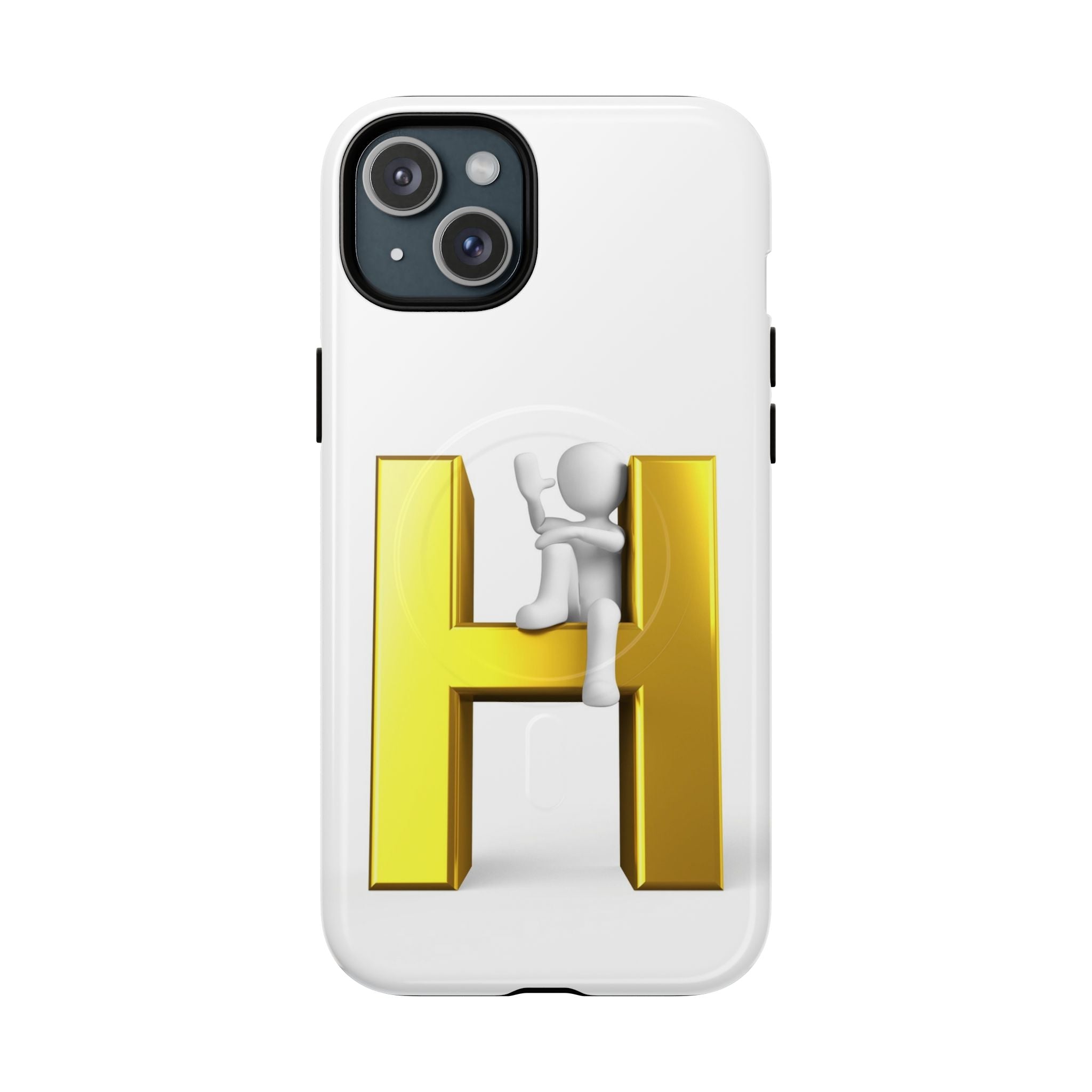 Coque de téléphone Grimpante Lettre H Dorée | Coque Magnétique Robuste