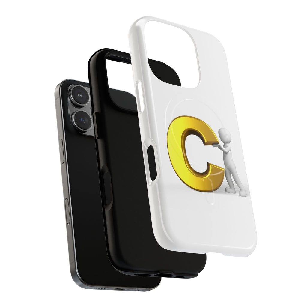 Gold Letter C Monogram Phone Case | Magnetic Tough Case