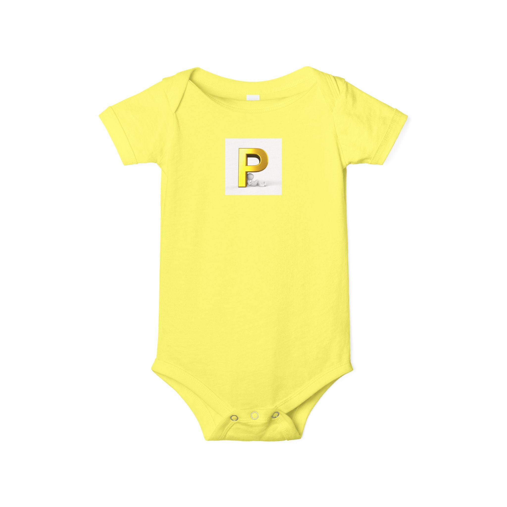 Body de bébé monogramme lettre P dorée | Grenouillère initiale