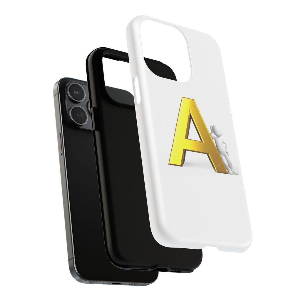 Gold Letter A Phone Case | Tough Magnetic Case, Initial Monogram