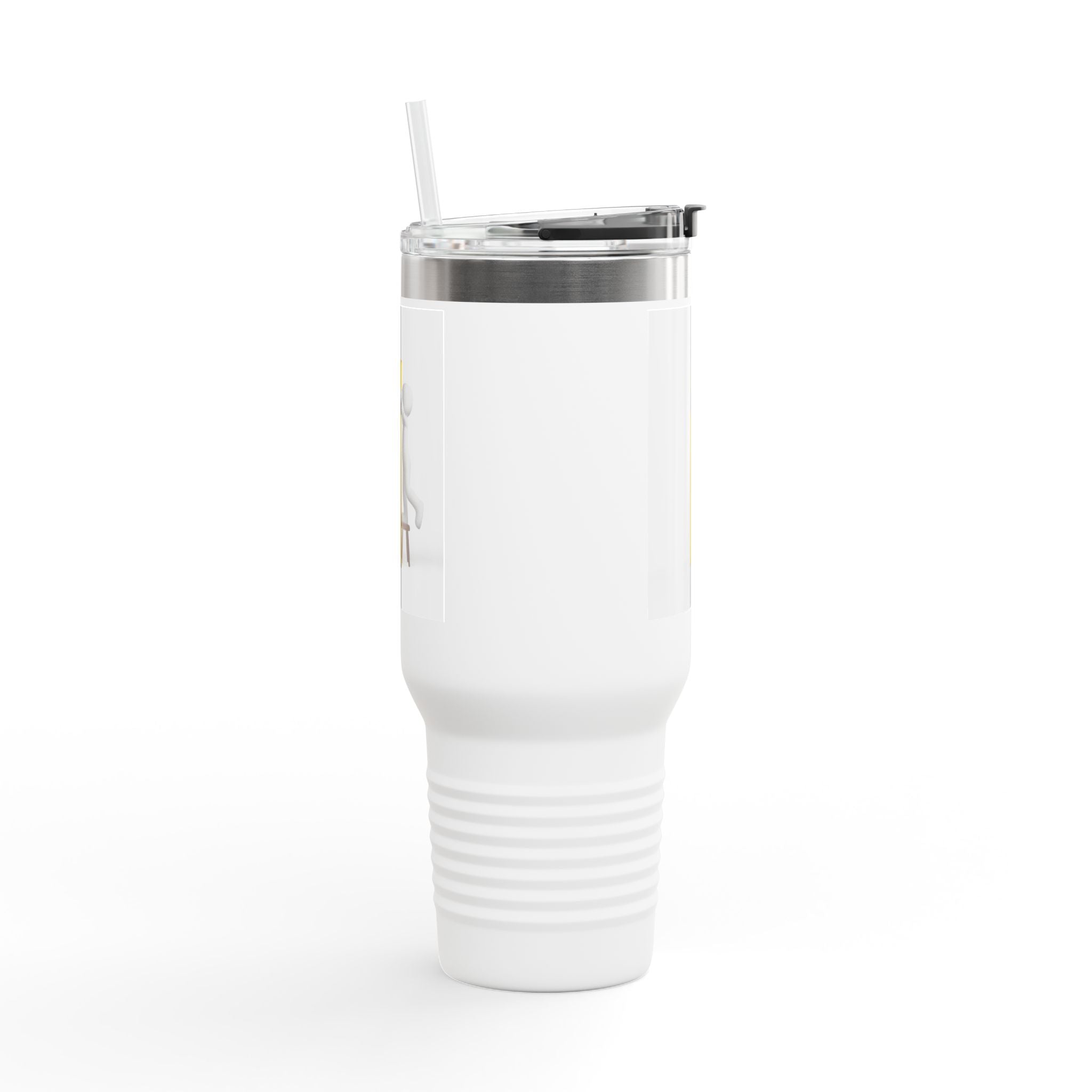 3D Figure building Yellow Letter i Travel Mug | 40oz Insulated Tumbler
