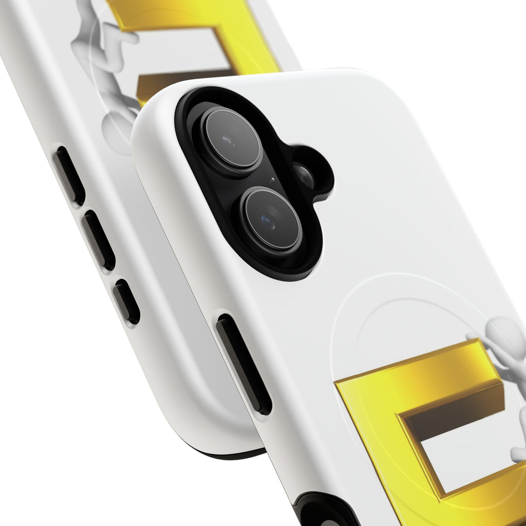 3D Gold Letter F Climber Phone Case | Magnetic Tough Case