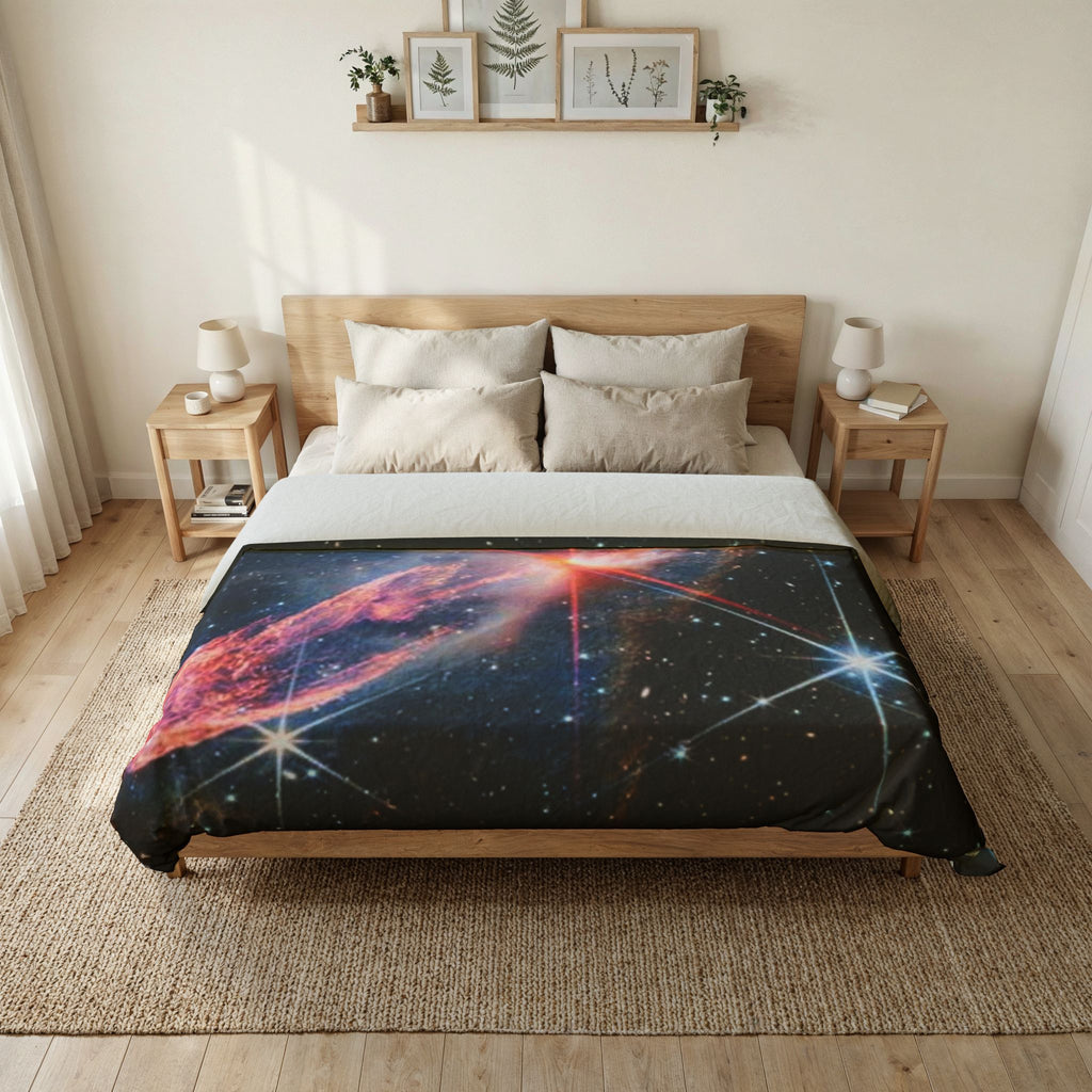 Galaxy Nebula Space Print Duvet Cover | Cosmic Stars Bedding