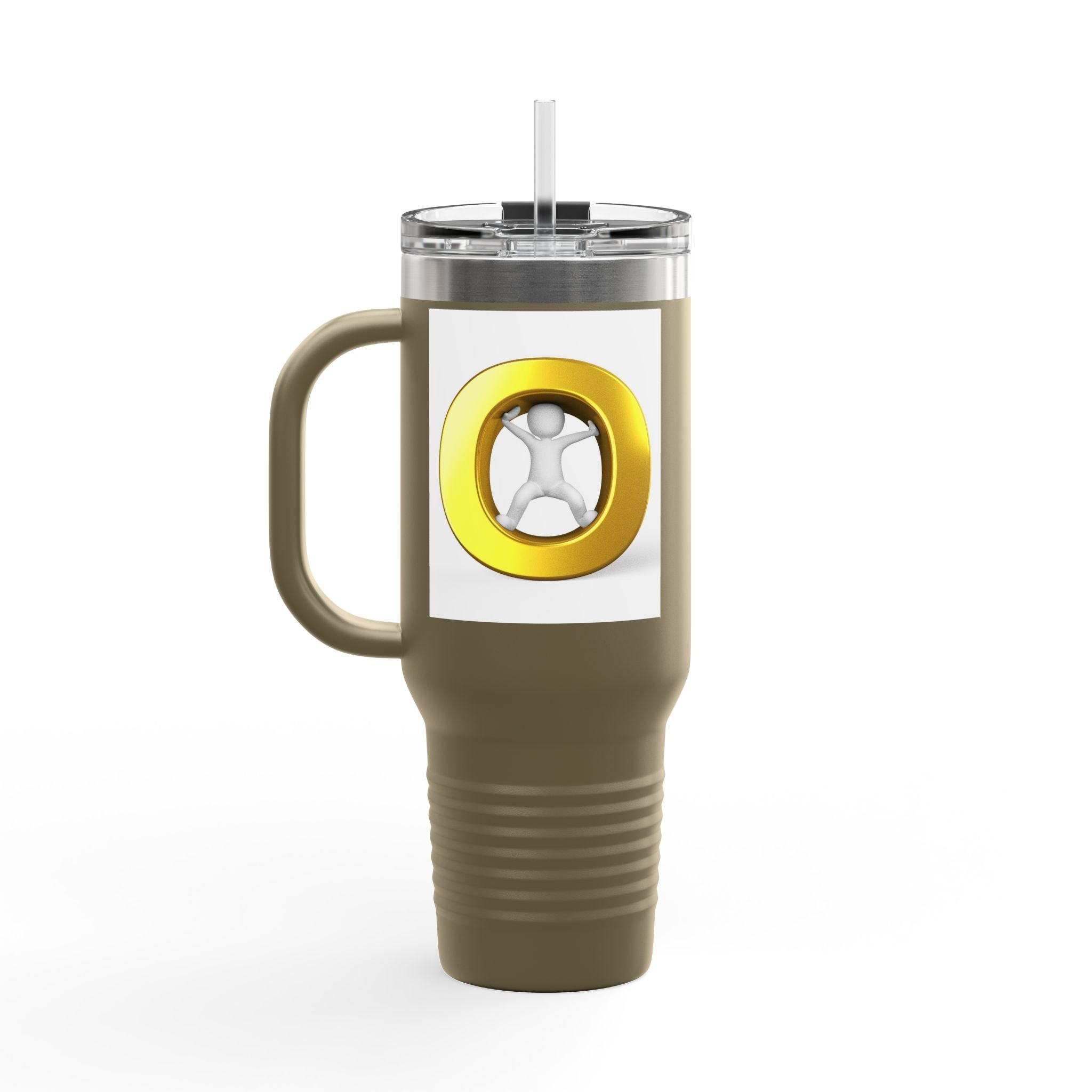 Gold Letter O Illustration 40oz Tumbler | Insulated Travel Mug