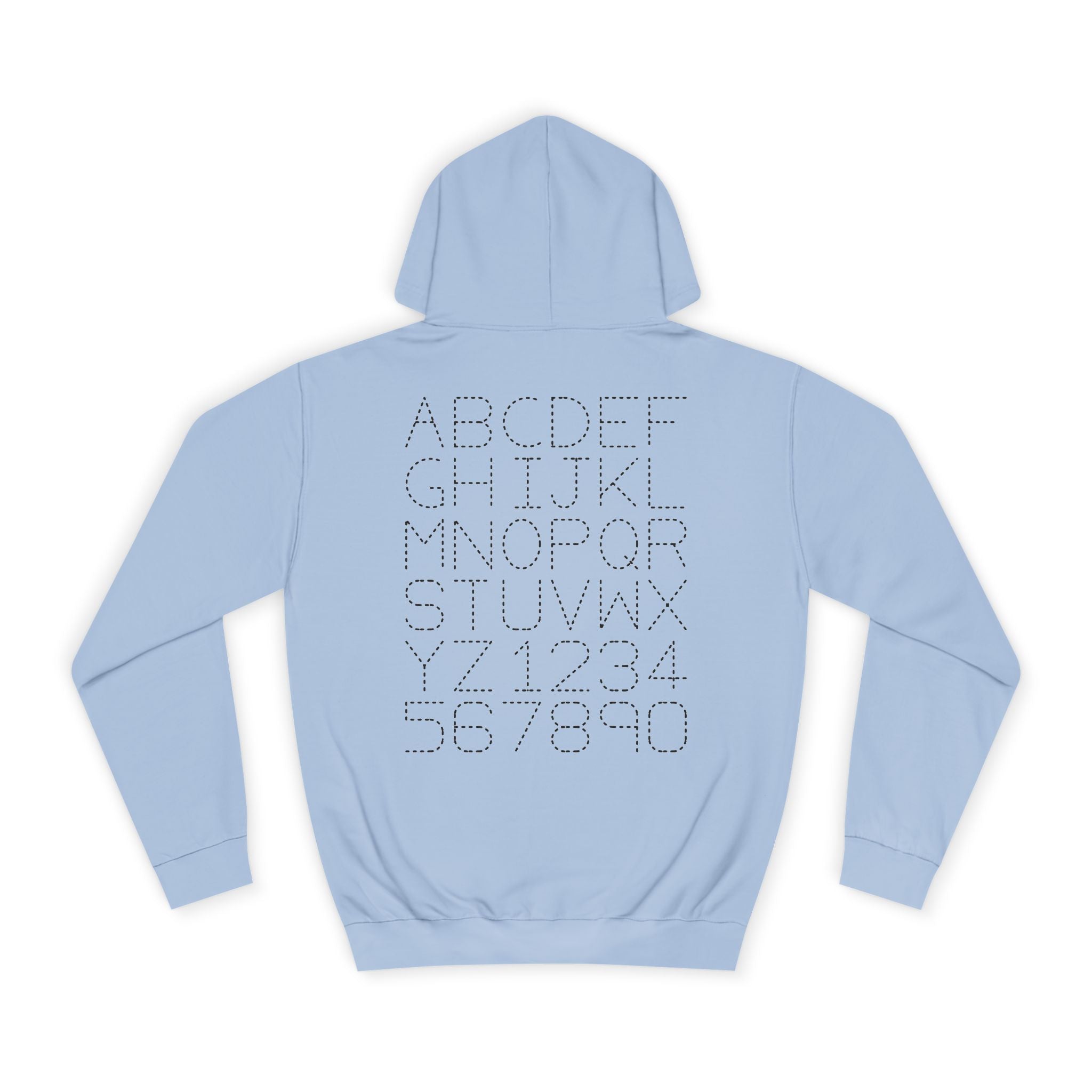 College Dotted Alphabet Hoodie | Campus Sweatshirt, Collegiate Style