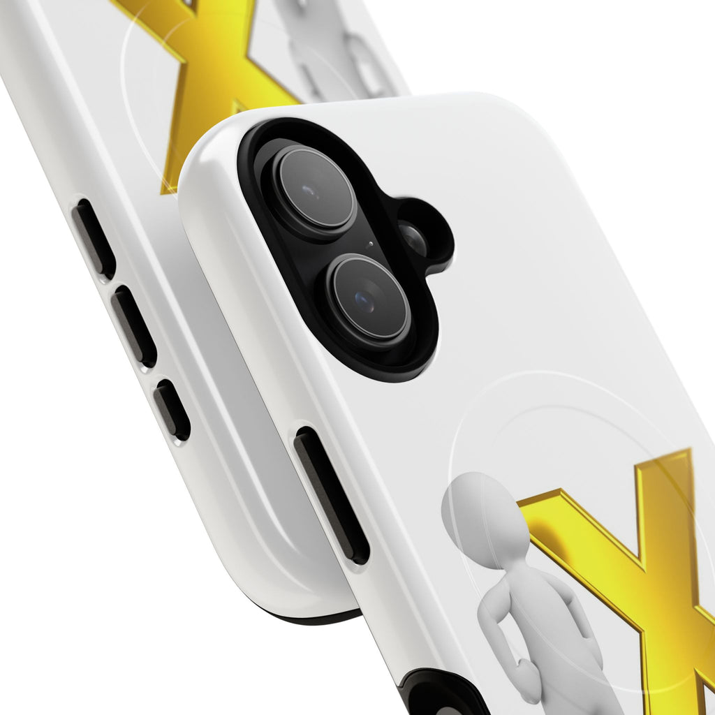 Gold X with 3D Figure iPhone Case | Tough Magnetic Case